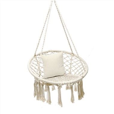 Hamaca de càmping de forma rodona blanca